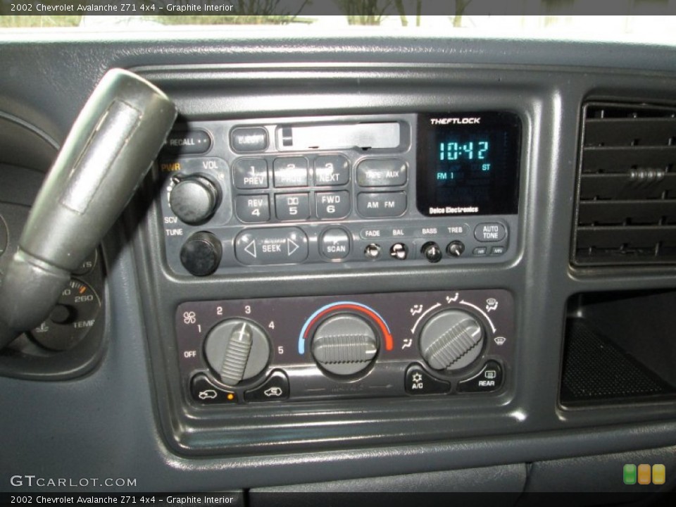 Graphite Interior Controls for the 2002 Chevrolet Avalanche Z71 4x4 #75958642