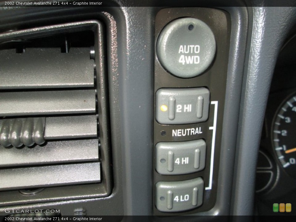 Graphite Interior Controls for the 2002 Chevrolet Avalanche Z71 4x4 #75958663