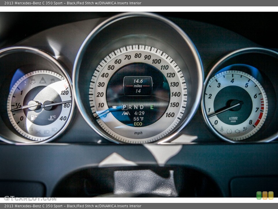 Black/Red Stitch w/DINAMICA Inserts Interior Gauges for the 2013 Mercedes-Benz C 350 Sport #75961313