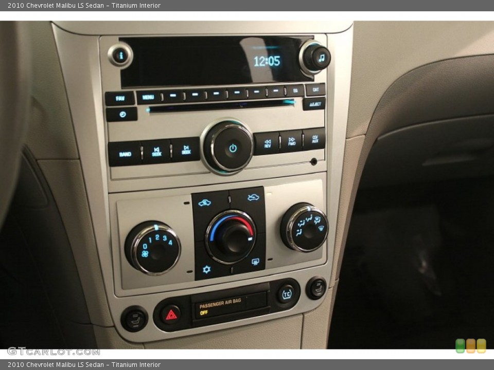 Titanium Interior Controls for the 2010 Chevrolet Malibu LS Sedan #75962392