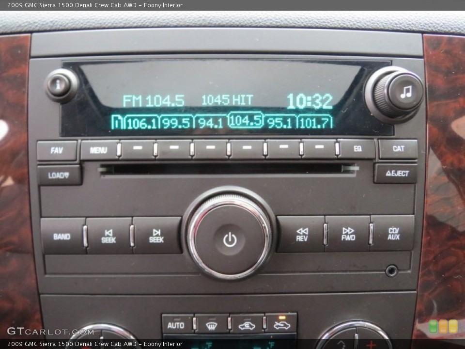 Ebony Interior Audio System for the 2009 GMC Sierra 1500 Denali Crew Cab AWD #75965152