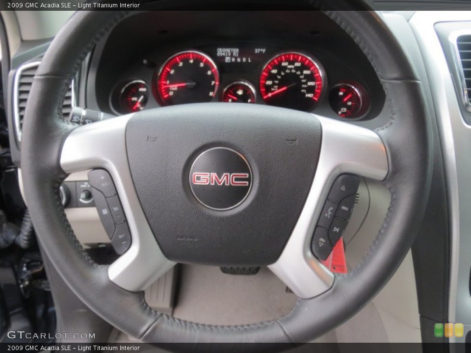 Light Titanium Interior Steering Wheel for the 2009 GMC Acadia SLE #75969469