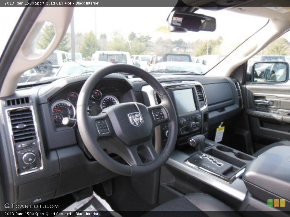 Black Interior Photo for the 2013 Ram 1500 Sport Quad Cab 4x4 #75970135