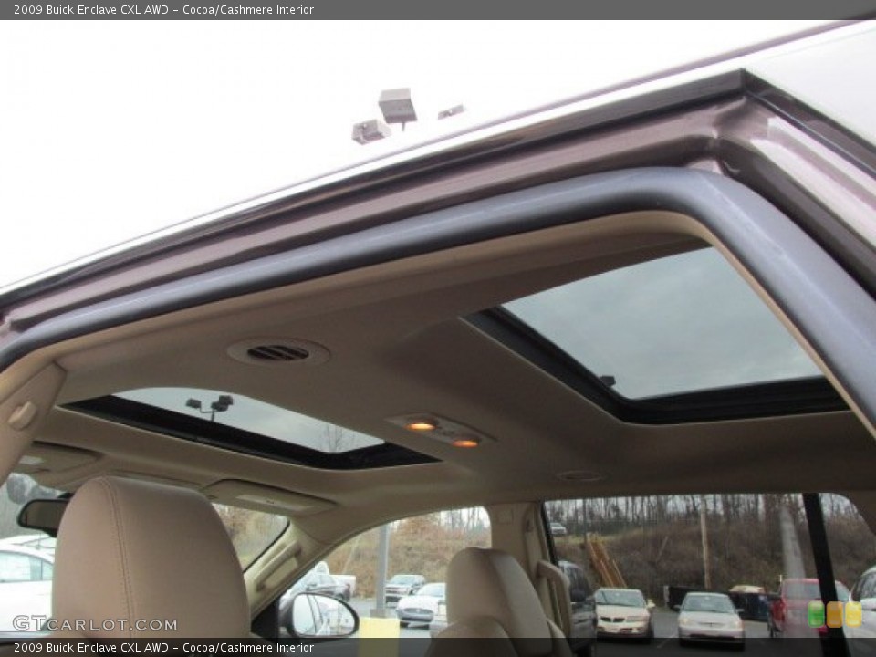 Cocoa/Cashmere Interior Sunroof for the 2009 Buick Enclave CXL AWD #75970963