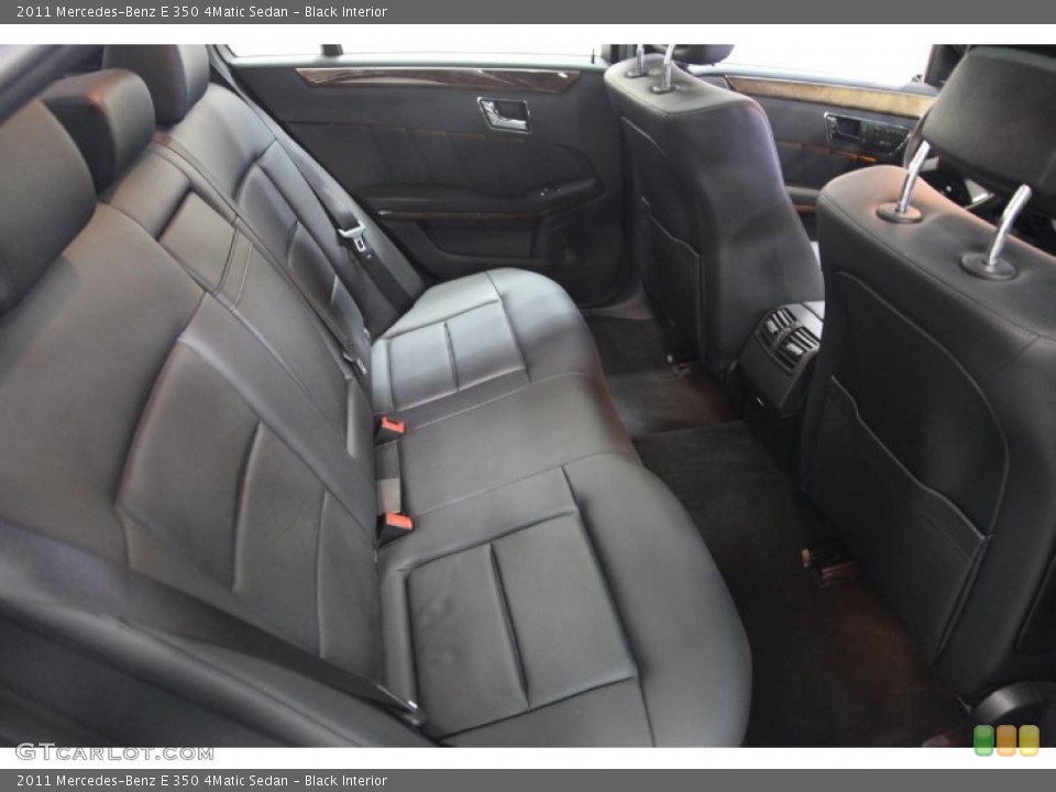 Black Interior Rear Seat for the 2011 Mercedes-Benz E 350 4Matic Sedan #75971290