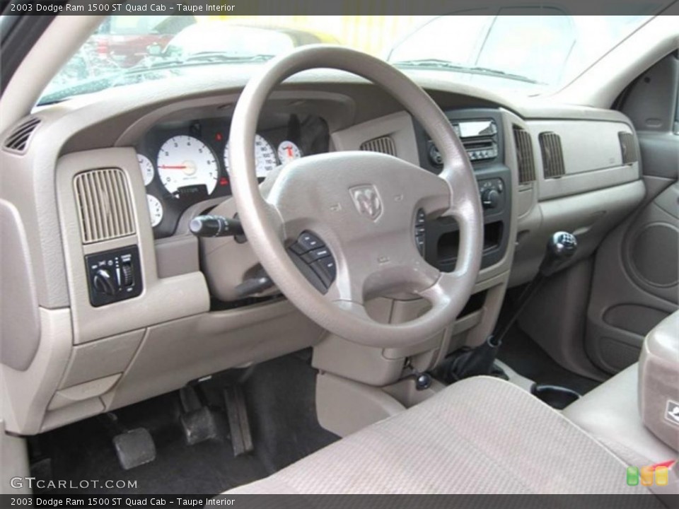 Taupe Interior Photo for the 2003 Dodge Ram 1500 ST Quad Cab #75973615