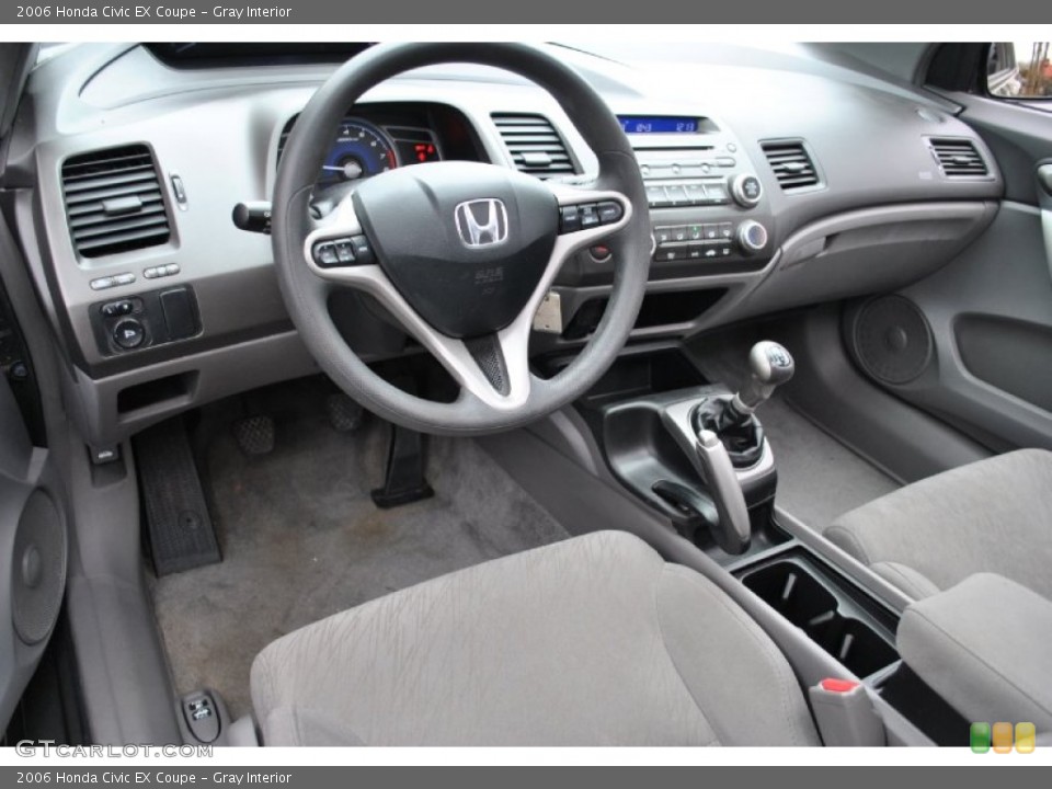 Gray Interior Prime Interior for the 2006 Honda Civic EX Coupe #75974233