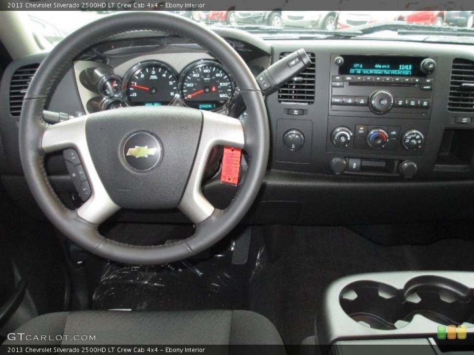 Ebony Interior Dashboard for the 2013 Chevrolet Silverado 2500HD LT Crew Cab 4x4 #75975172