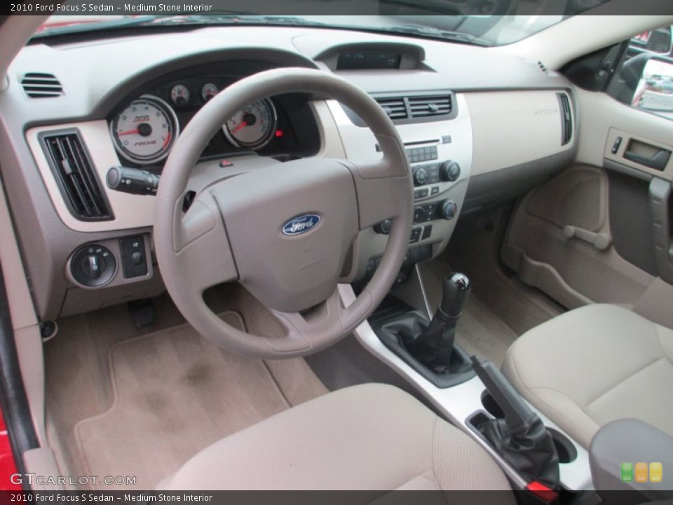 Medium Stone Interior Prime Interior for the 2010 Ford Focus S Sedan #75975601