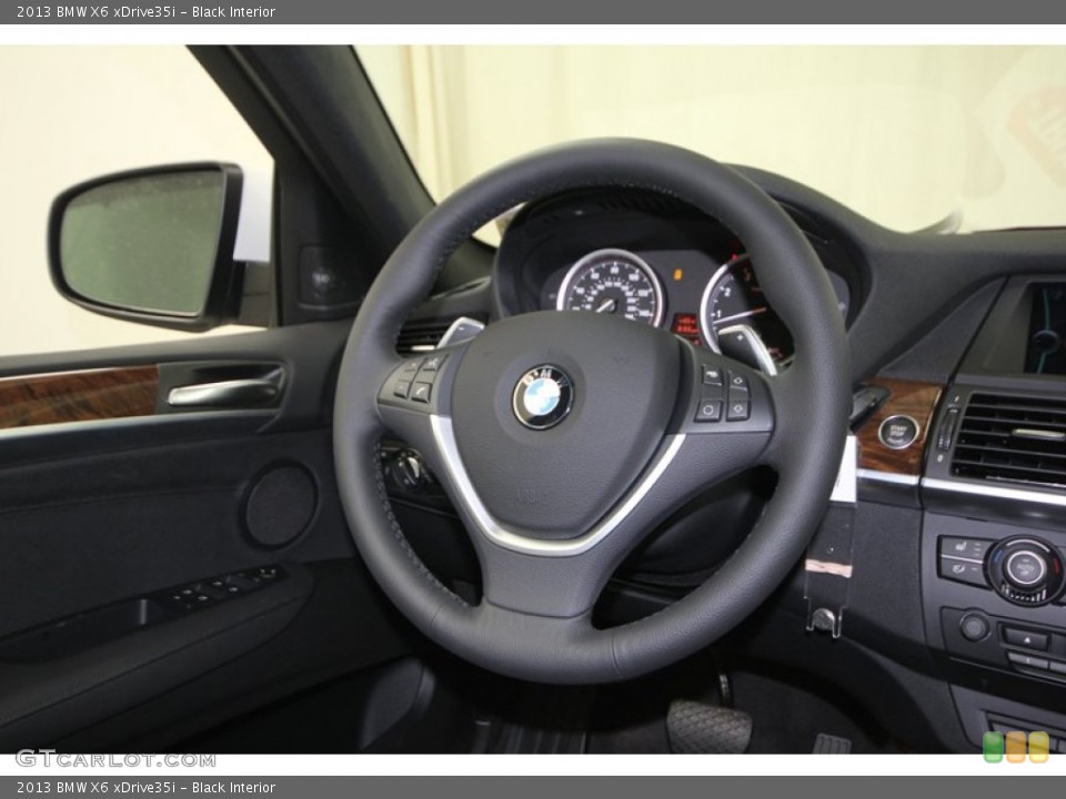 Black Interior Steering Wheel for the 2013 BMW X6 xDrive35i #75976018