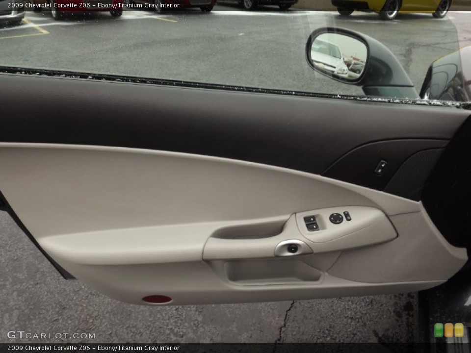 Ebony/Titanium Gray Interior Door Panel for the 2009 Chevrolet Corvette Z06 #75976669