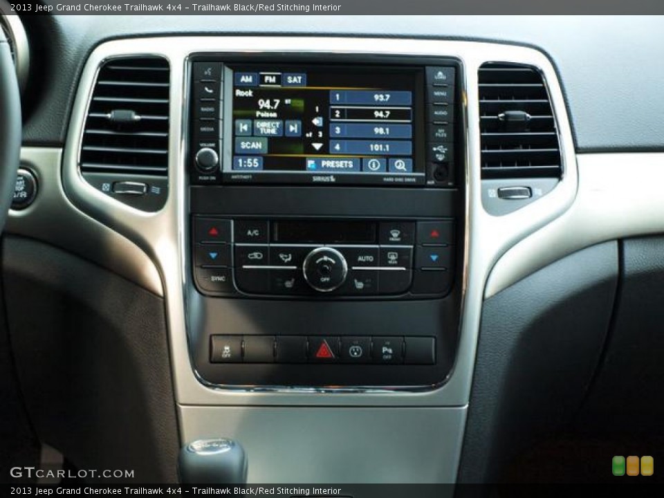Trailhawk Black/Red Stitching Interior Controls for the 2013 Jeep Grand Cherokee Trailhawk 4x4 #75978112
