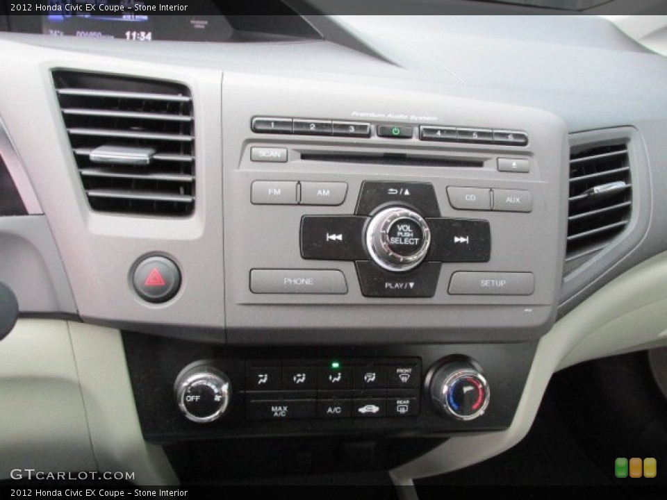 Stone Interior Controls for the 2012 Honda Civic EX Coupe #75978726