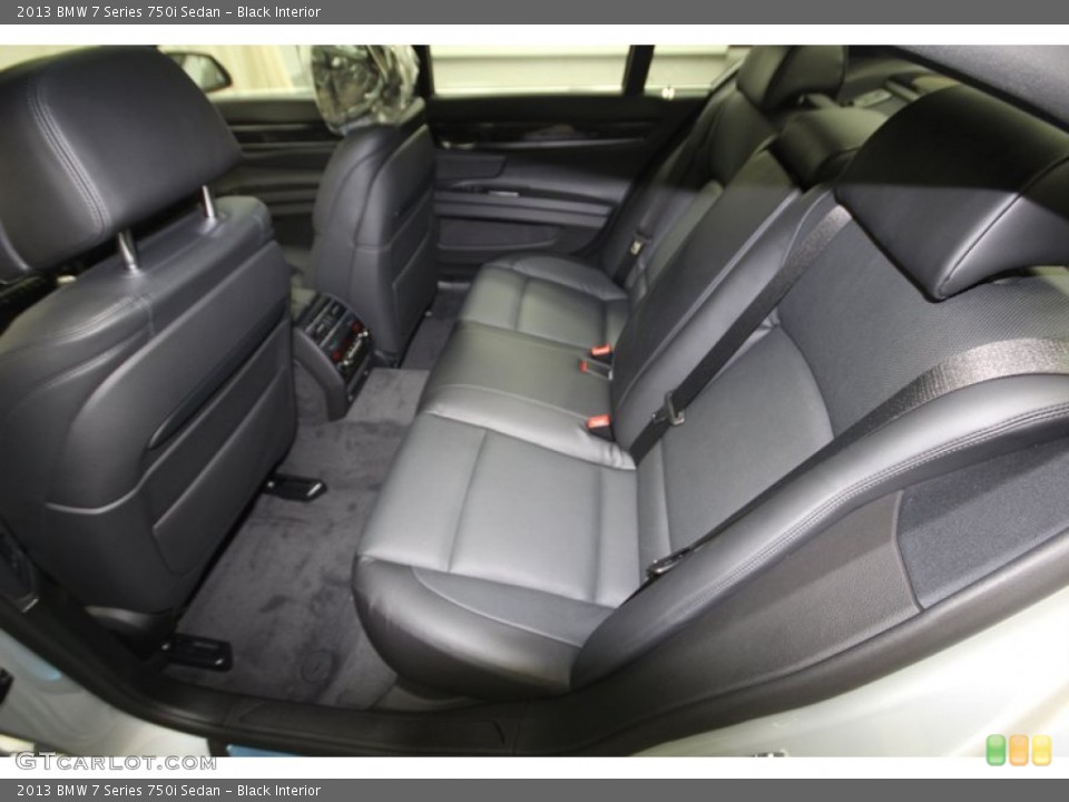 Black Interior Rear Seat for the 2013 BMW 7 Series 750i Sedan #75982231