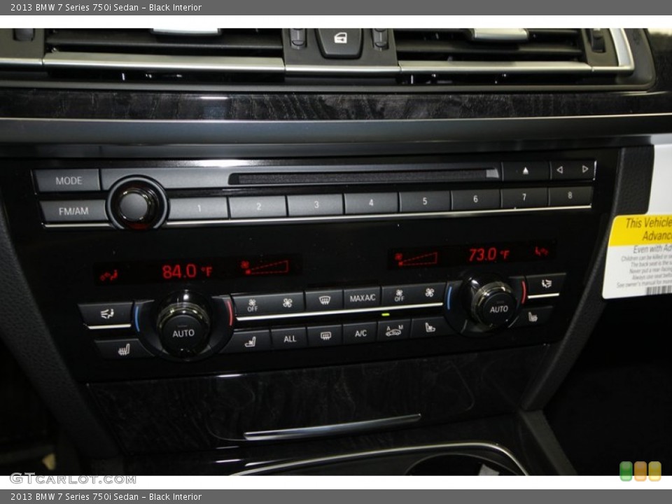 Black Interior Controls for the 2013 BMW 7 Series 750i Sedan #75982324