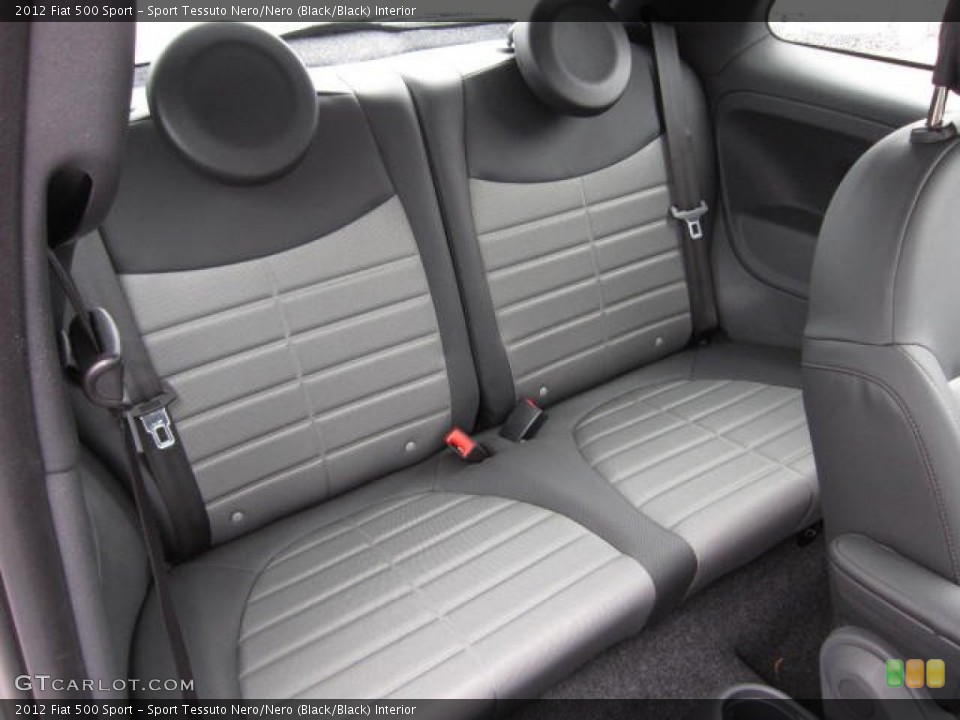 Sport Tessuto Nero/Nero (Black/Black) Interior Rear Seat for the 2012 Fiat 500 Sport #75982506