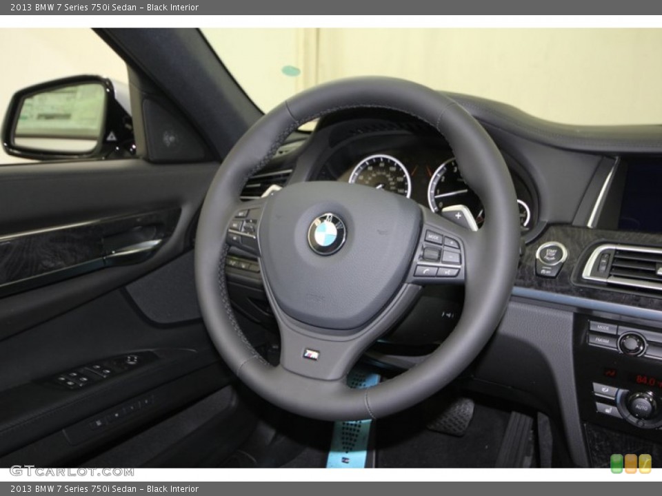 Black Interior Steering Wheel for the 2013 BMW 7 Series 750i Sedan #75982528