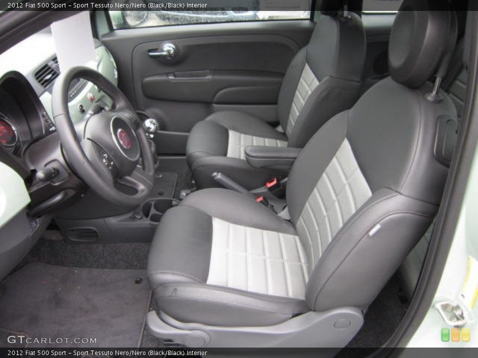 Sport Tessuto Nero/Nero (Black/Black) Interior Front Seat for the 2012 Fiat 500 Sport #75982555