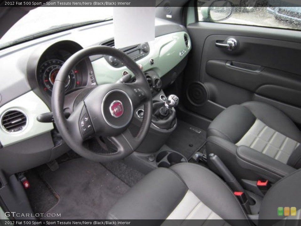 Sport Tessuto Nero/Nero (Black/Black) Interior Prime Interior for the 2012 Fiat 500 Sport #75982572