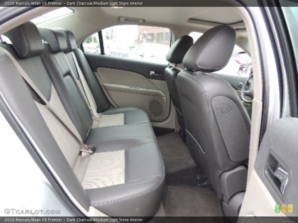 Dark Charcoal/Medium Light Stone Interior Rear Seat for the 2010 Mercury Milan V6 Premier #75982996