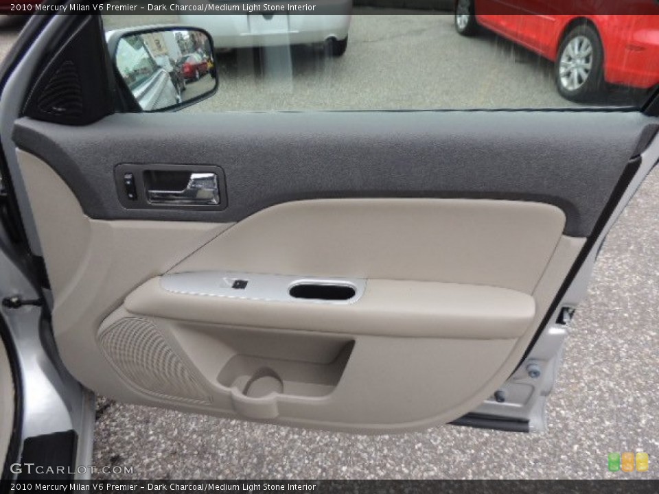 Dark Charcoal/Medium Light Stone Interior Door Panel for the 2010 Mercury Milan V6 Premier #75983012