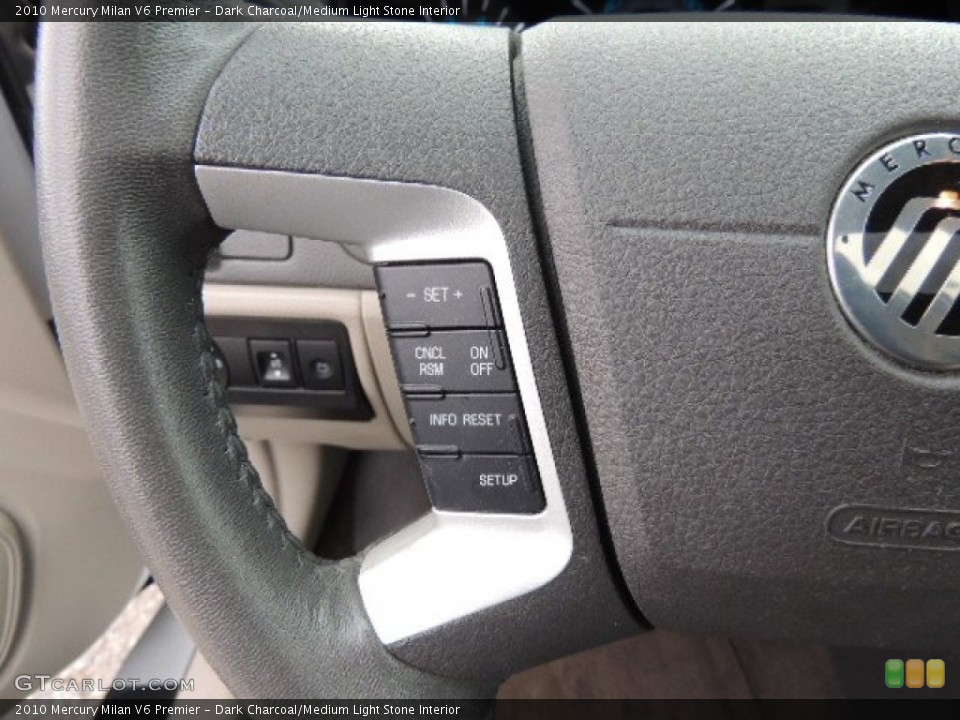 Dark Charcoal/Medium Light Stone Interior Controls for the 2010 Mercury Milan V6 Premier #75983183