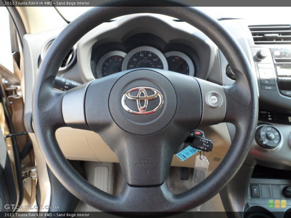 Sand Beige Interior Steering Wheel for the 2011 Toyota RAV4 I4 4WD #75984097