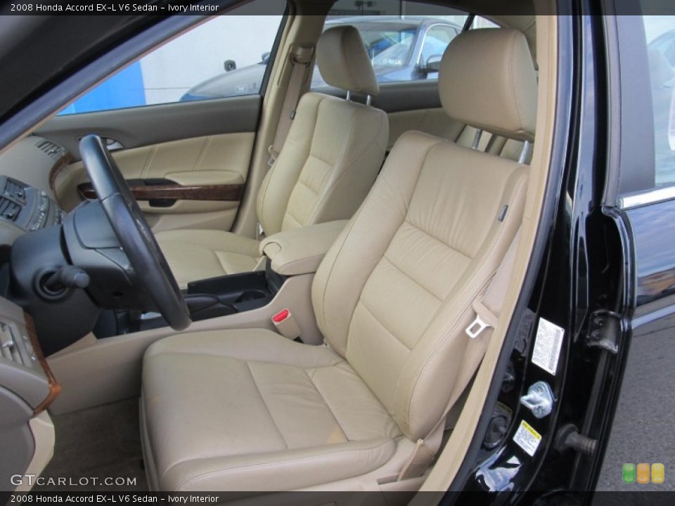 Ivory Interior Front Seat for the 2008 Honda Accord EX-L V6 Sedan #75984211