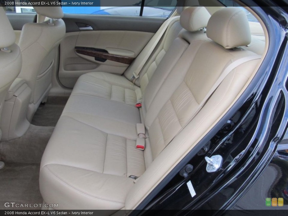 Ivory Interior Rear Seat for the 2008 Honda Accord EX-L V6 Sedan #75984229