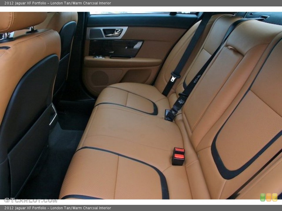 London Tan/Warm Charcoal Interior Rear Seat for the 2012 Jaguar XF Portfolio #75984935