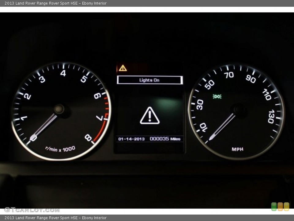 Ebony Interior Gauges for the 2013 Land Rover Range Rover Sport HSE #75985006
