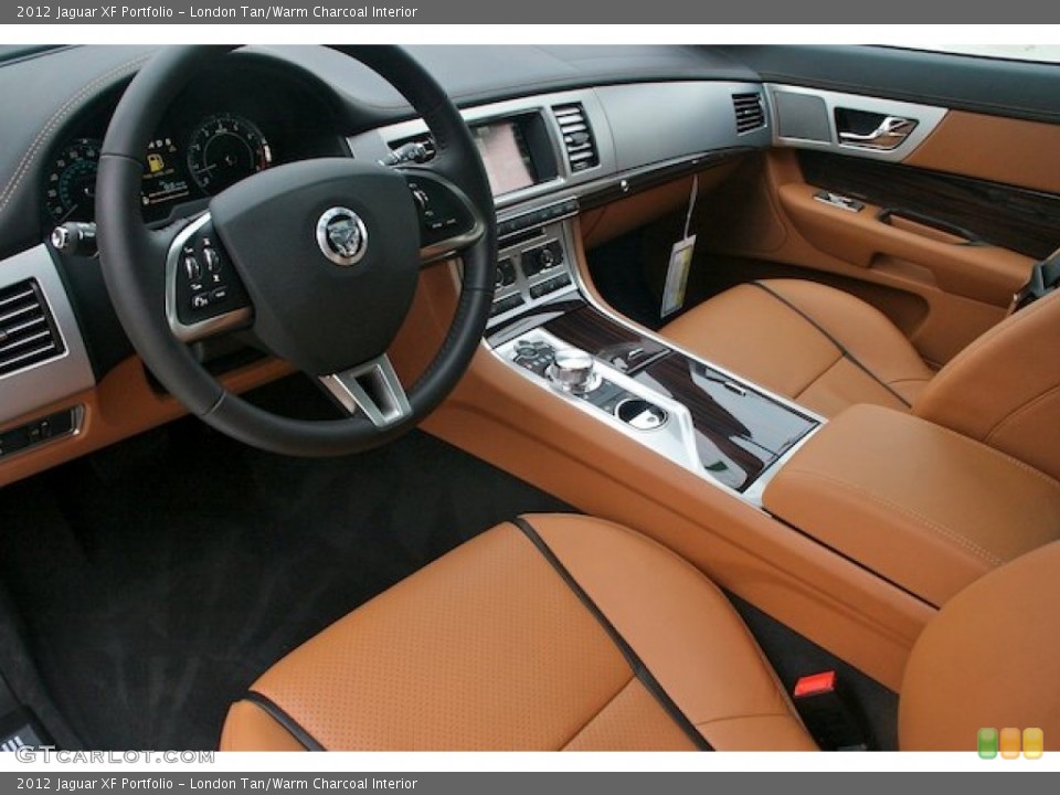 London Tan/Warm Charcoal Interior Prime Interior for the 2012 Jaguar XF Portfolio #75985057