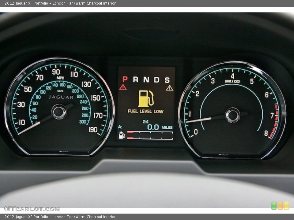 London Tan/Warm Charcoal Interior Gauges for the 2012 Jaguar XF Portfolio #75985138