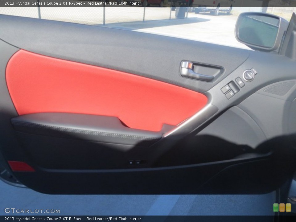 Red Leather/Red Cloth Interior Door Panel for the 2013 Hyundai Genesis Coupe 2.0T R-Spec #75986022