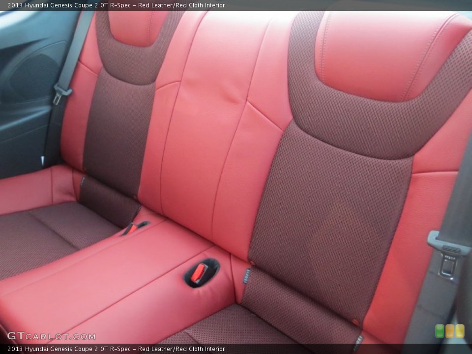 Red Leather/Red Cloth Interior Rear Seat for the 2013 Hyundai Genesis Coupe 2.0T R-Spec #75986062