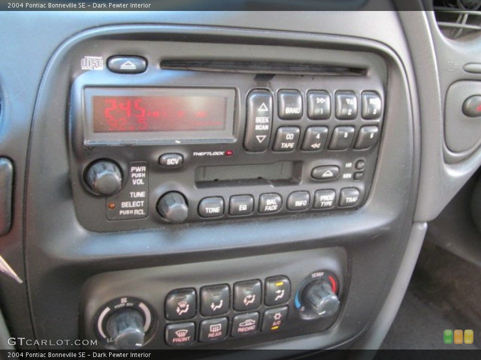 Dark Pewter Interior Controls for the 2004 Pontiac Bonneville SE #75987814