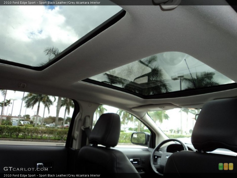 Sport Black Leather/Grey Alcantara Interior Sunroof for the 2010 Ford Edge Sport #75989551