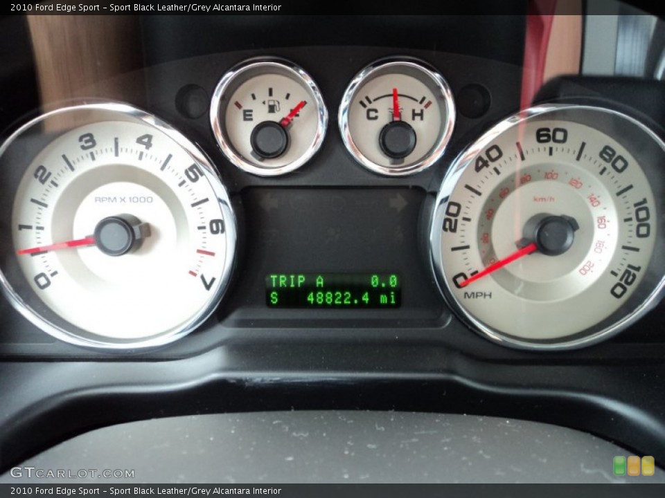 Sport Black Leather/Grey Alcantara Interior Gauges for the 2010 Ford Edge Sport #75989589