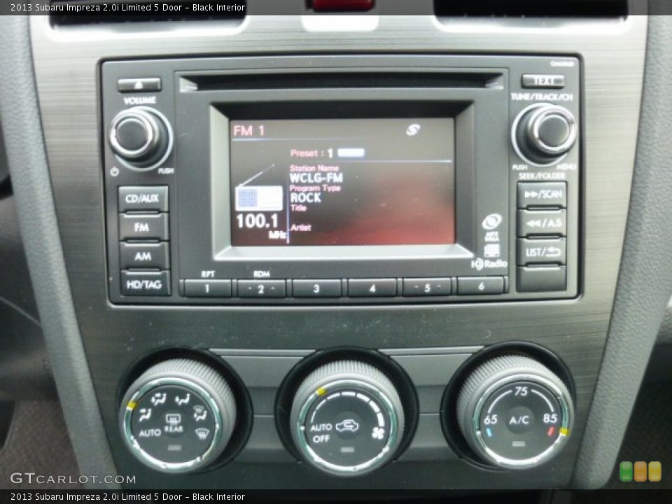 Black Interior Controls for the 2013 Subaru Impreza 2.0i Limited 5 Door #75990767