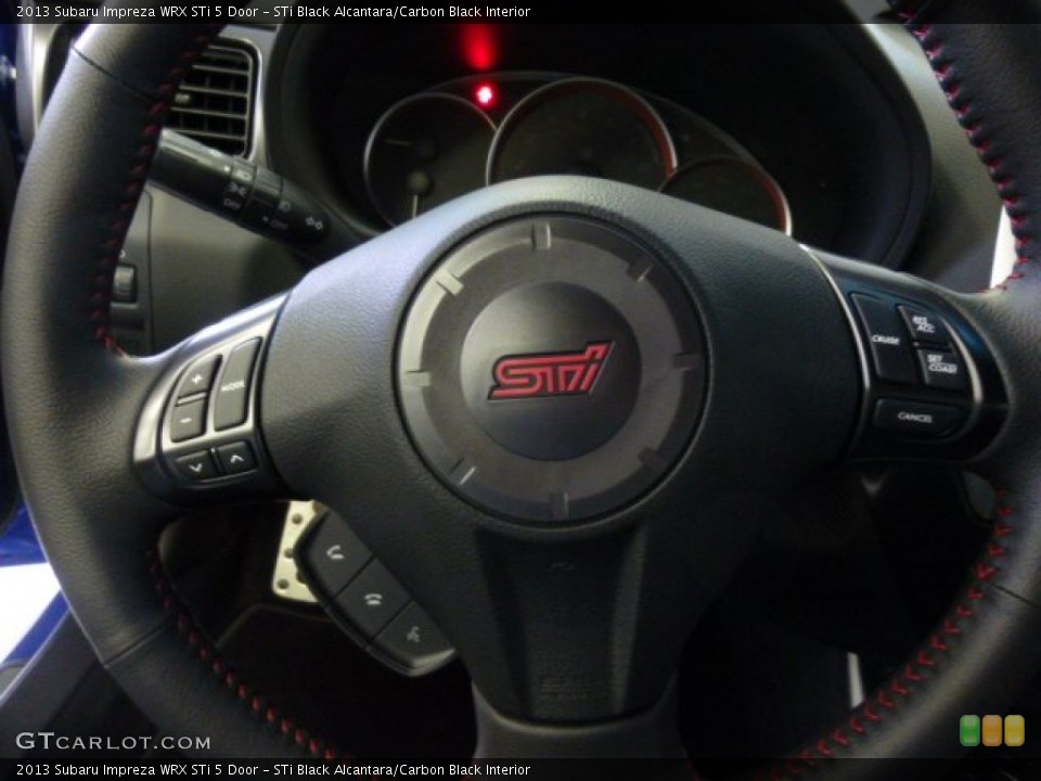 STi Black Alcantara/Carbon Black Interior Steering Wheel for the 2013 Subaru Impreza WRX STi 5 Door #75991068