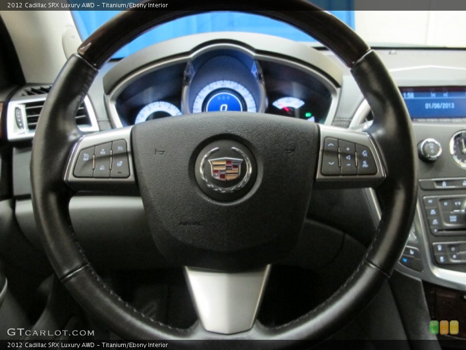 Titanium/Ebony Interior Steering Wheel for the 2012 Cadillac SRX Luxury AWD #75991075