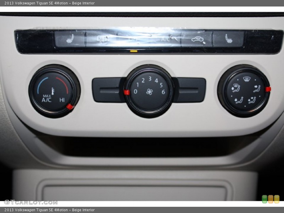 Beige Interior Controls for the 2013 Volkswagen Tiguan SE 4Motion #75991565