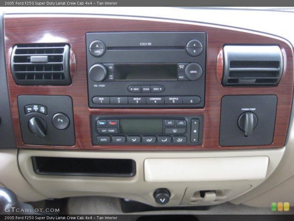 Tan Interior Controls for the 2005 Ford F250 Super Duty Lariat Crew Cab 4x4 #75992558