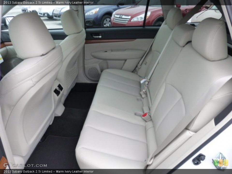 Warm Ivory Leather Interior Rear Seat for the 2013 Subaru Outback 2.5i Limited #75994546