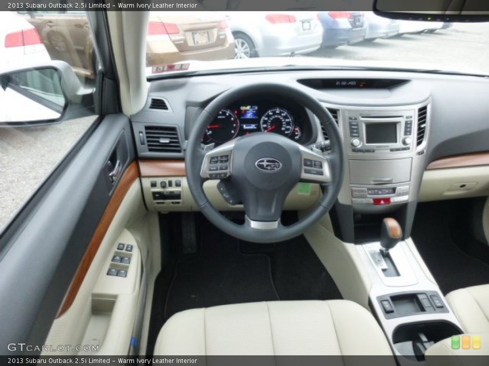 Warm Ivory Leather Interior Dashboard for the 2013 Subaru Outback 2.5i Limited #75994561