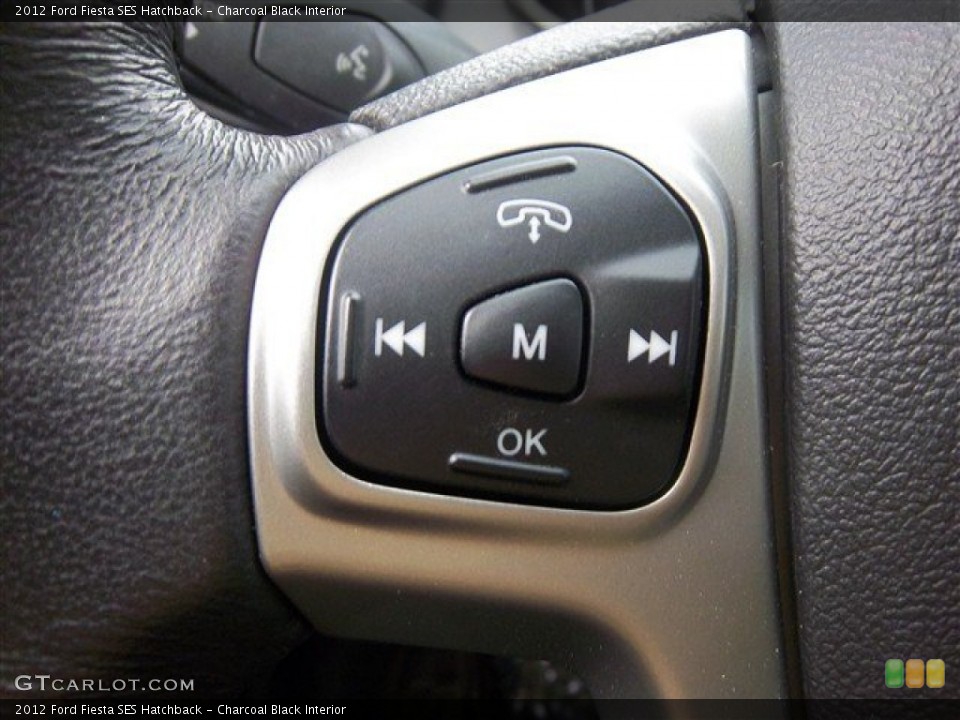 Charcoal Black Interior Controls for the 2012 Ford Fiesta SES Hatchback #75996202