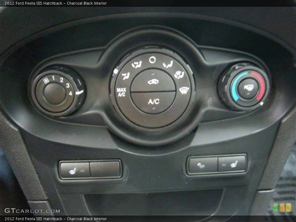 Charcoal Black Interior Controls for the 2012 Ford Fiesta SES Hatchback #75996268