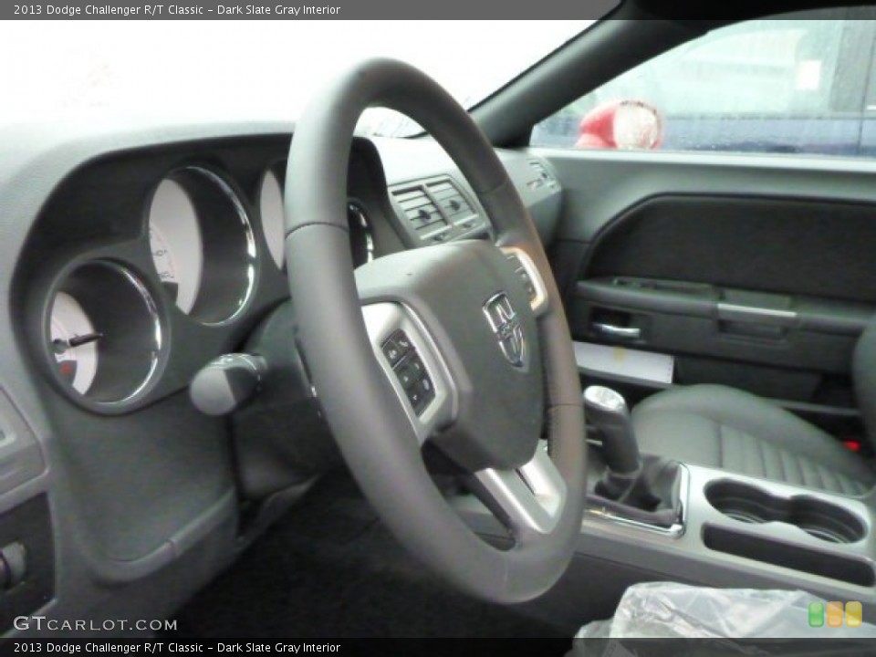 Dark Slate Gray Interior Steering Wheel for the 2013 Dodge Challenger R/T Classic #76001146