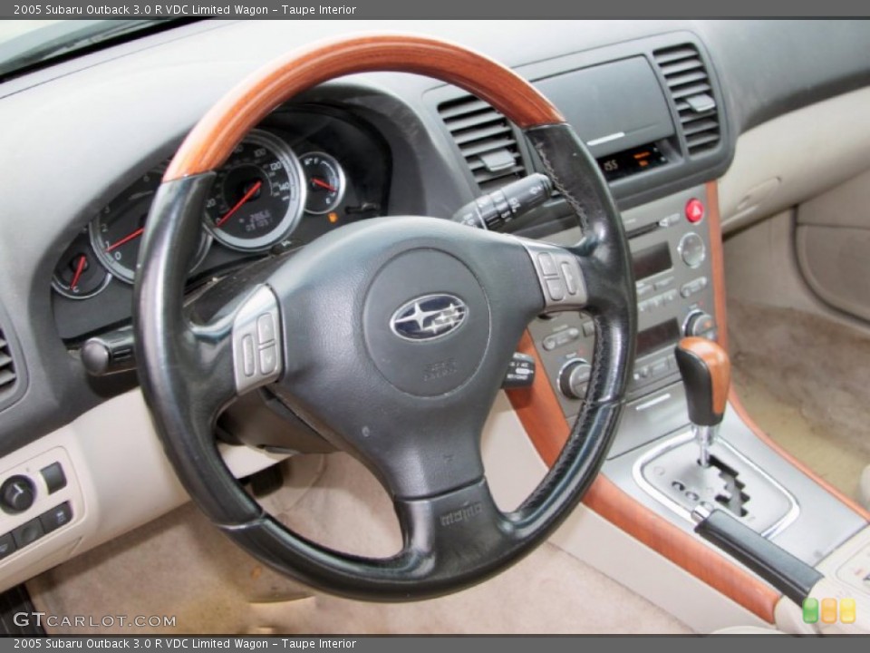 Taupe Interior Steering Wheel for the 2005 Subaru Outback 3.0 R VDC Limited Wagon #76003027