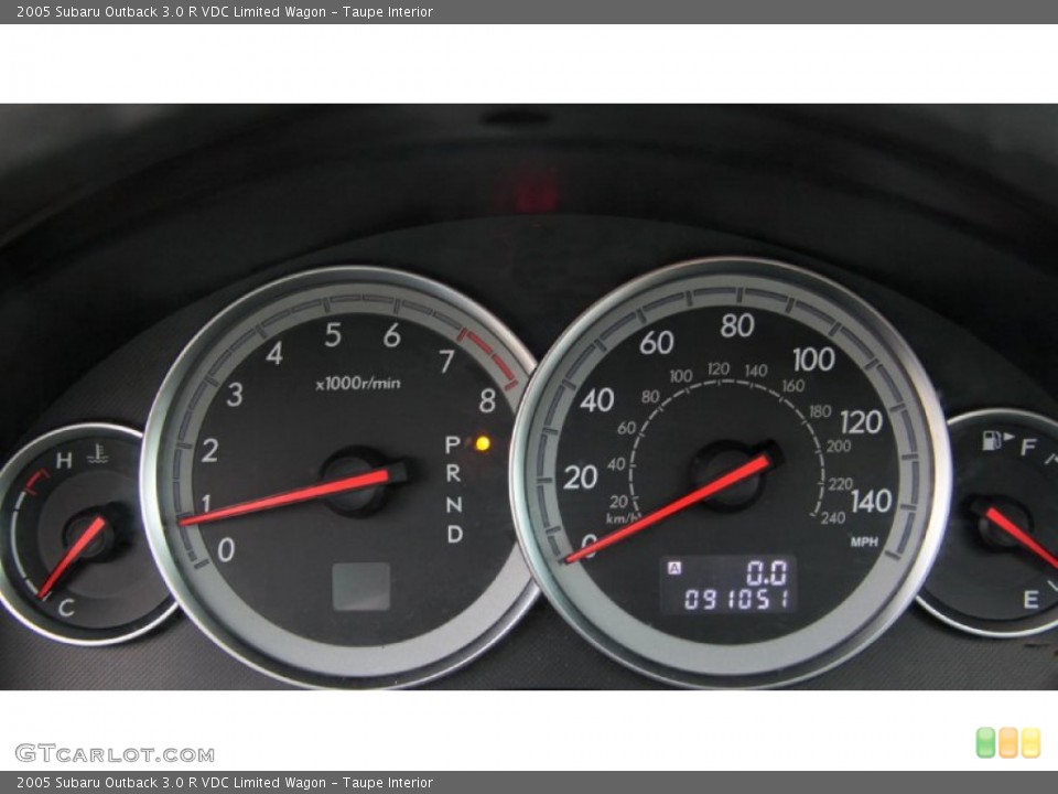 Taupe Interior Gauges for the 2005 Subaru Outback 3.0 R VDC Limited Wagon #76003079